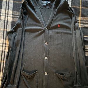 A Black polo cardigan